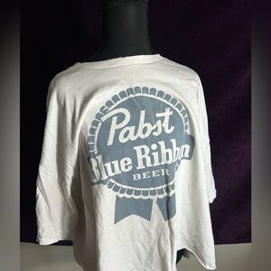 Torrid Pabst Blue Ribbon White T-Shirt
